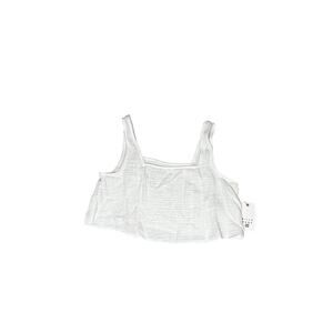 Billabong Open Skies Top Women’s M/10 White Linen Crop Tank NWT